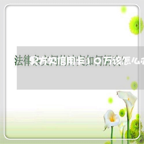 男方欠信用卡10万该怎么办 男方欠信用卡10万该怎么办