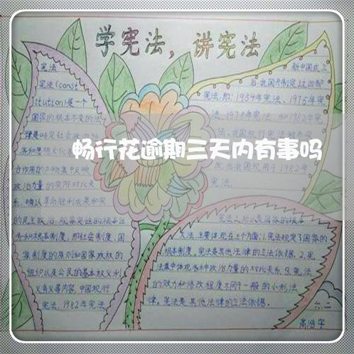 畅行花逾期三天内有事吗/2023121063627