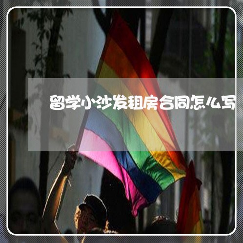 留学小沙发租房合同怎么写 留学小沙发租房合同怎么写