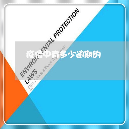 疫情中有多少逾期的 疫情中有多少逾期的