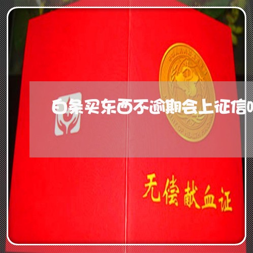 白条买东西不逾期会上征信吗 白条买东西不逾期会上征信吗