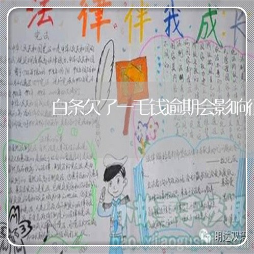 白条欠了一毛钱逾期会影响征信 白条欠了一毛钱逾期会影响征信
