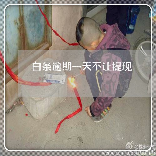 白条逾期一天不让提现