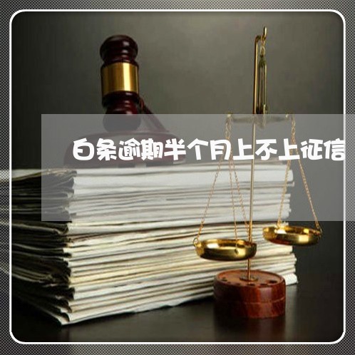 白条逾期半个月上不上征信
