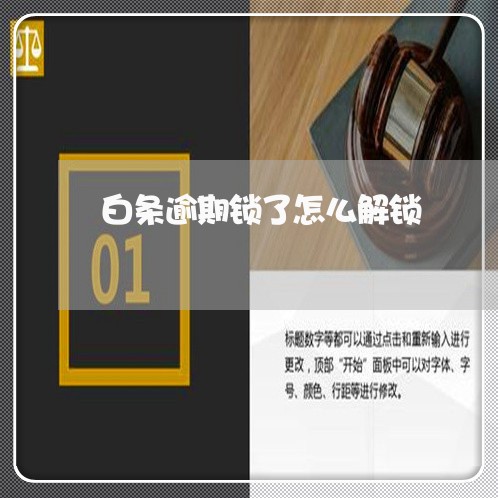 白条逾期锁了怎么解锁 白条逾期锁了怎么解锁