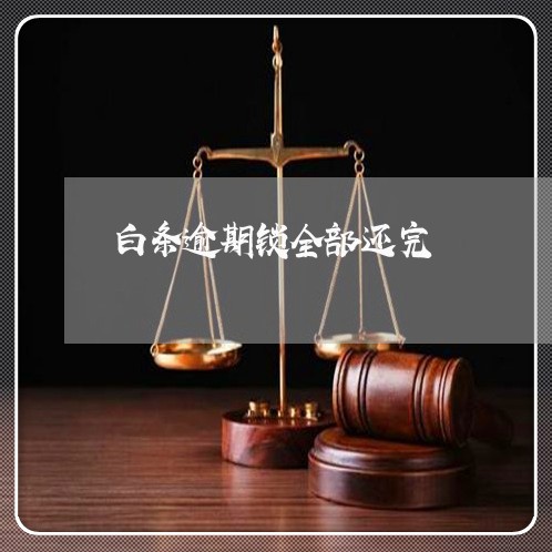 白条逾期锁全部还完