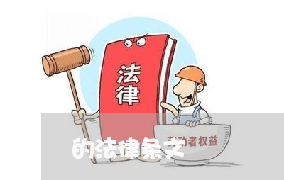 的法律条文 的法律条文