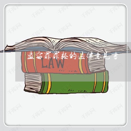盗窃罪罪轻的法律意见书