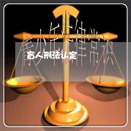 盲人刑法认定