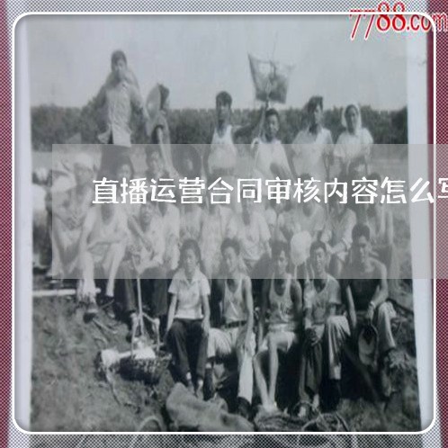 直播运营合同审核内容怎么写/2023022642684 直播运营合同审核内容怎么写/2023022642684