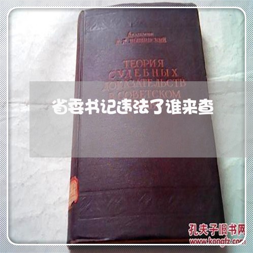 省委书记违法了谁来查
