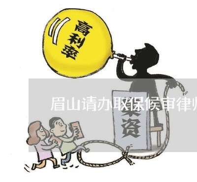 眉山请办取保候审律师电话/2023060921604