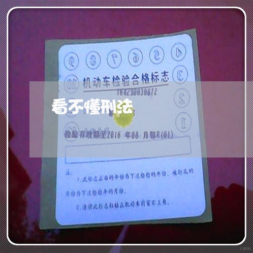 看不懂刑法 看不懂刑法