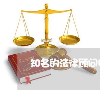 知名的法律顾问排行榜/2023061873624