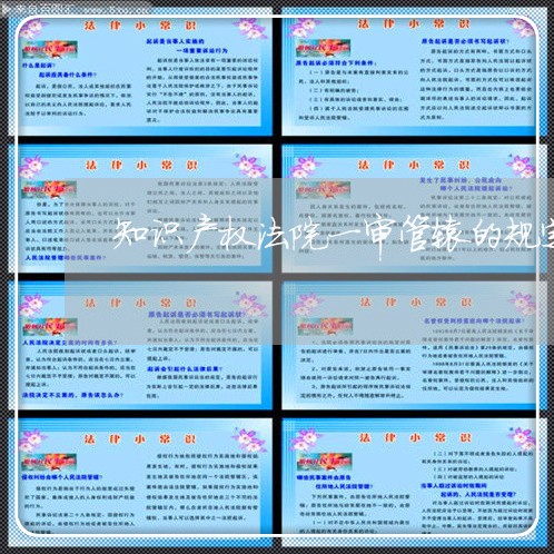 知识产权法院一审管辖的规定