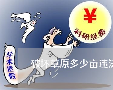 破坏草原多少亩违法