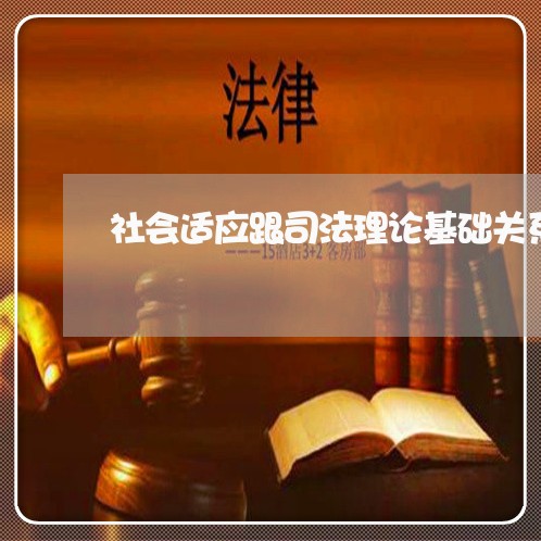 社会适应跟司法理论基础关系 社会适应跟司法理论基础关系