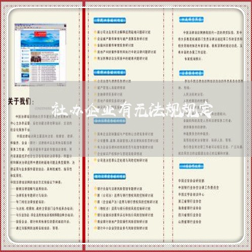 社办企业有无法规规定 社办企业有无法规规定