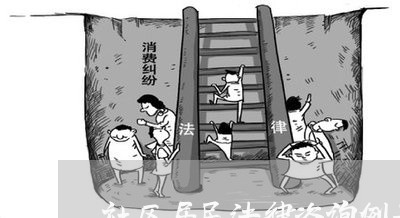 社区居民法律咨询例子