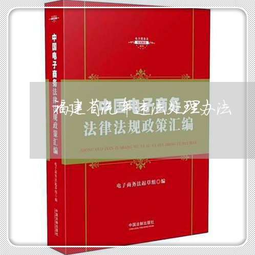 福建省汽车违法处理办法