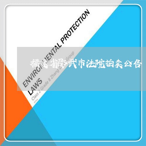 福建省邵武市法院拍卖公告