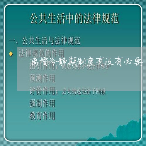 离婚冷静期制度有没有必要/2023060204836