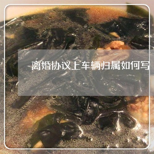 离婚协议上车辆归属如何写