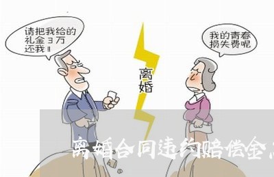 离婚合同违约赔偿金怎么写/2023042361715
