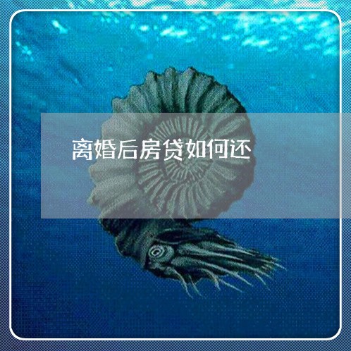 离婚后房贷如何还/2023033117378