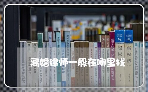 离婚律师一般在哪里找