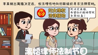 离婚律师法制节目 离婚律师法制节目