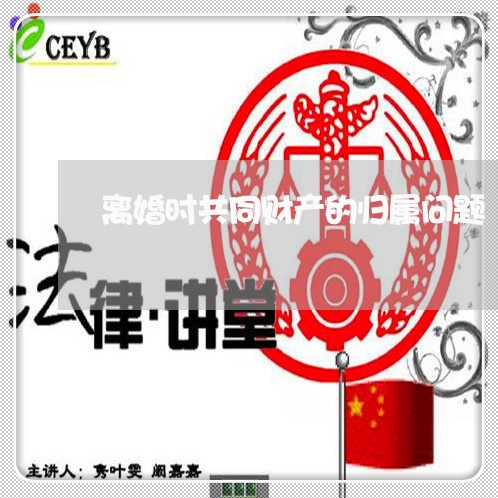离婚时共同财产的归属问题 离婚时共同财产的归属问题
