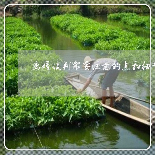 离婚谈判需要注意的点和细节/2023060371603