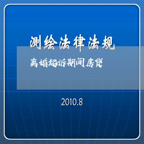 离婚起诉期间房贷/2023033171581