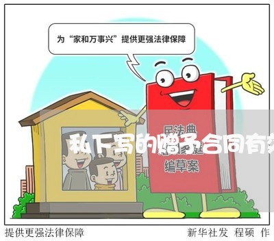 私下写的赠予合同有效吗/2023042184716
