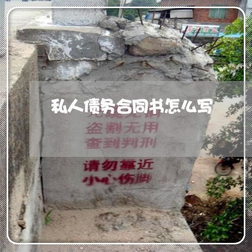 私人债务合同书怎么写 私人债务合同书怎么写