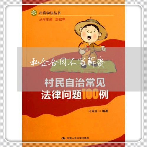 私企合同不写薪资/2023022647493