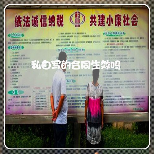 私自写的合同生效吗/2023011793716 私自写的合同生效吗/2023011793716