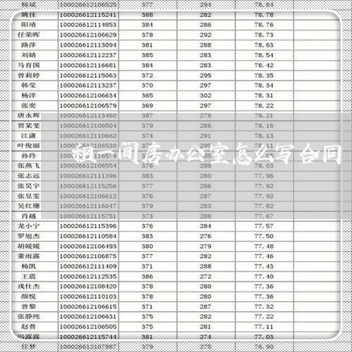 租一间房办公室怎么写合同/2023061684915