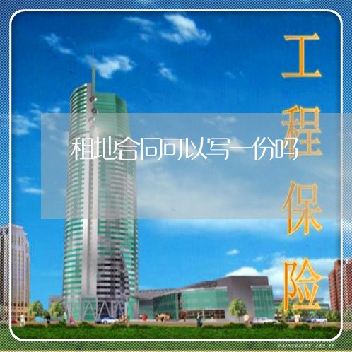 租地合同可以写一份吗/2023030512736 租地合同可以写一份吗/2023030512736