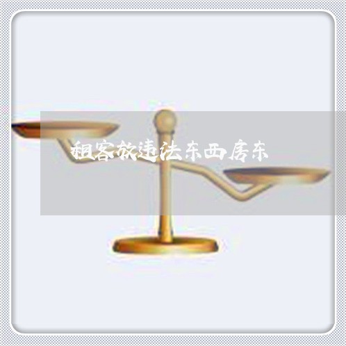 租客放违法东西房东