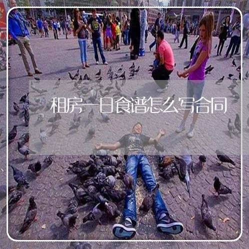 租房一日食谱怎么写合同/2023060180725