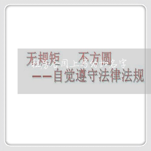 租房合同上写的加名字/2023041010684