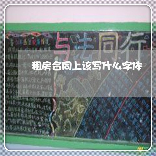 租房合同上该写什么字体/2023040418147 租房合同上该写什么字体/2023040418147