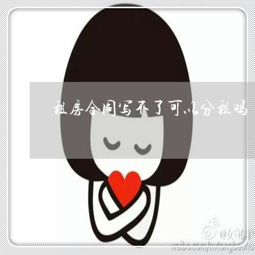 租房合同写不了可以分租吗/2023041042472