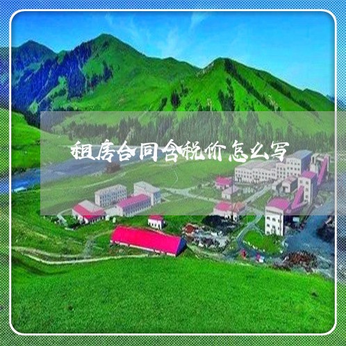 租房合同含税价怎么写/2023022692705 租房合同含税价怎么写/2023022692705
