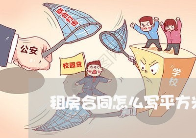 租房合同怎么写平方米/2023041315869