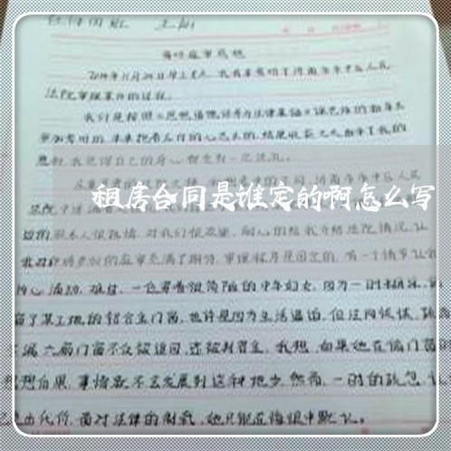 租房合同是谁定的啊怎么写/2023060204939