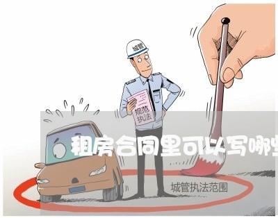 租房合同里可以写哪些条件/2023040138561