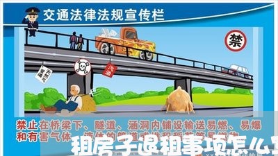 租房子退租事项怎么写合同/2023041405048